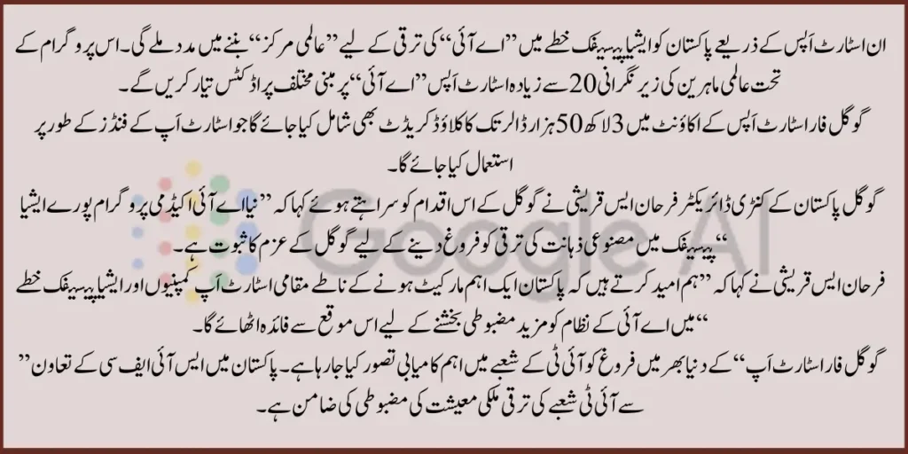 Google Announces Launch of 'AI Academy' Program in Pakistan