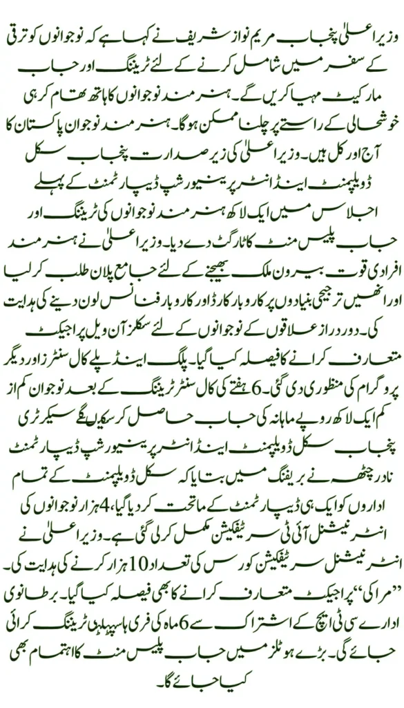 Punjab CM Announces Major Initiative to Provide Jobs for 100,000 Skilled Workers