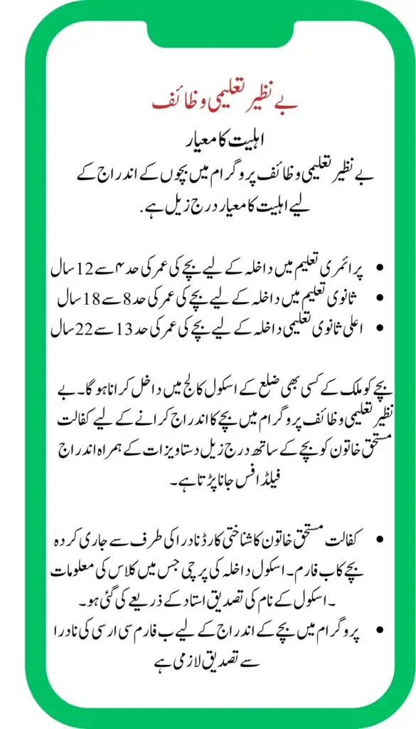 Registering and Checking Eligibility for Benazir Taleemi Wazifa Online Check