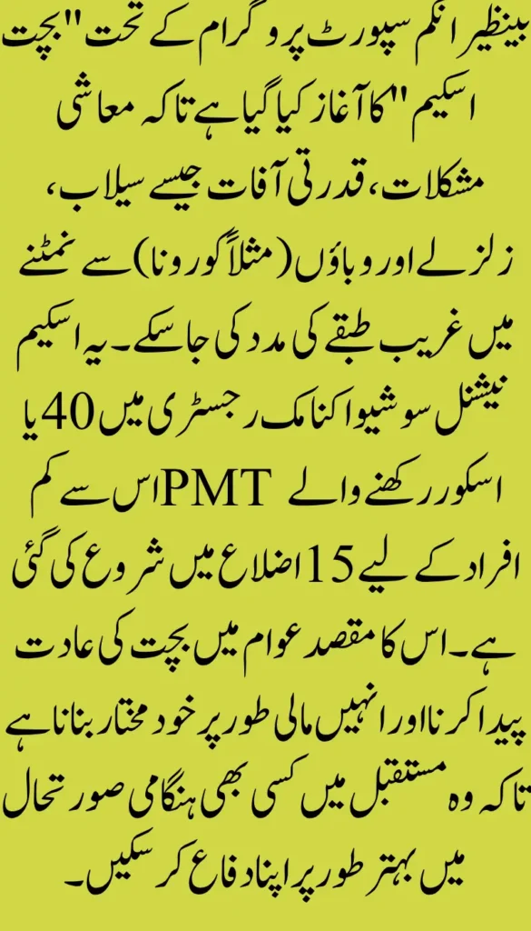 Launch of Savings Scheme Under BISP Encouraging deserving people