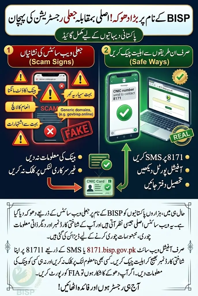 Beware Fake BISP 8171 CNIC Check Websites Exposed!