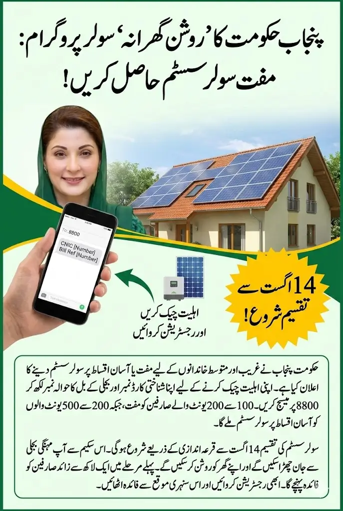 Check Your Eligibility for the Roshan Gharana Solar System Program