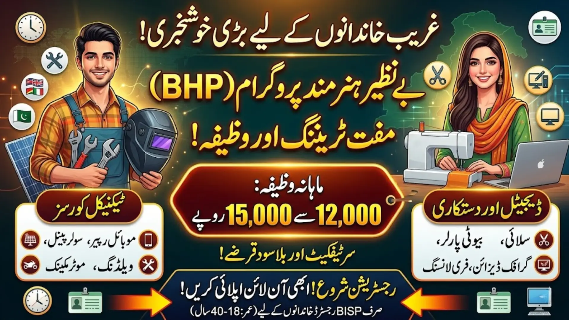 Binazer Program What is the 8171 Benazir Hunarmand Program & skills are taught in it ...