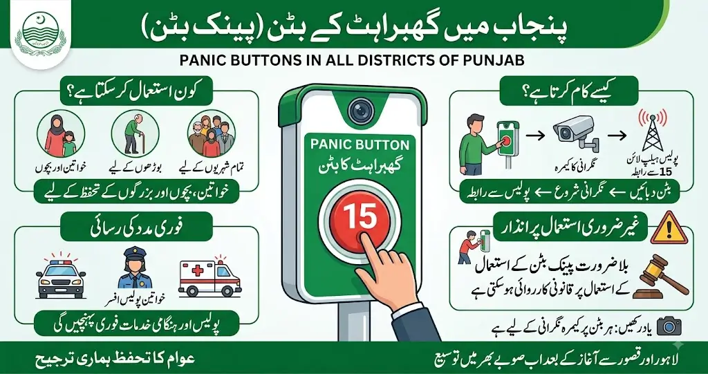 CM Punjab Approved Installation Of Panic Buttons In All Districts