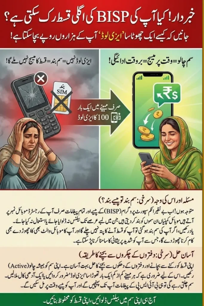 BISP 8171 Qist Practical advice: Why Mobile Balance and Easy Load Are Essential for Beneficiaries