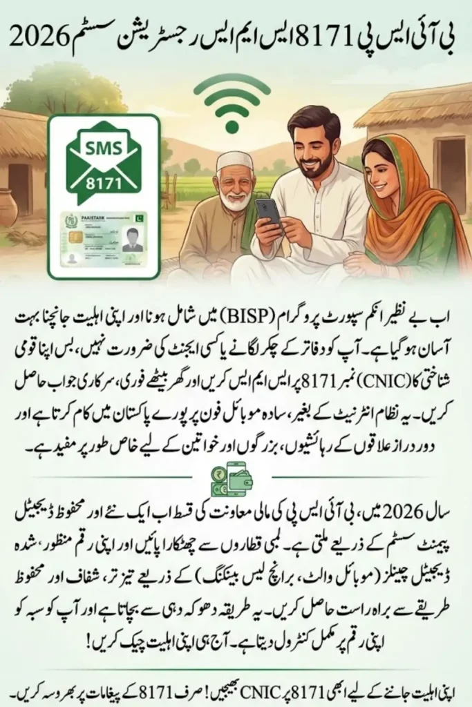 BISP 8171 SMS Registration System 2026 Safe Simple, Transparent Process & Digital Payment Method