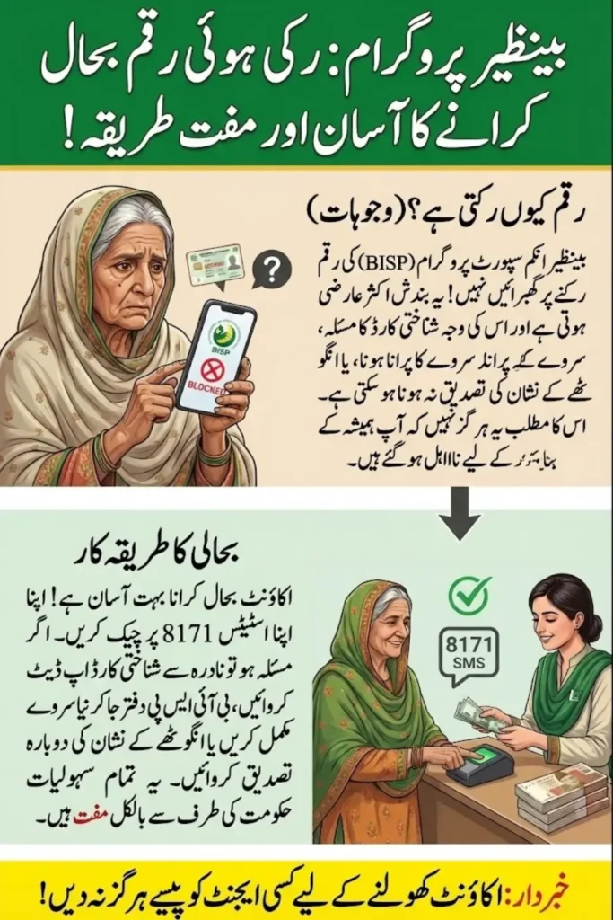 BISP Payment Blocked Reasons, Verification, and Reactivation Guide for Beneficiaries