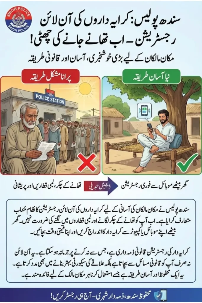 Sindh Police Launches Online Tenant Registration to Enhance Urban Security and Digital Governance