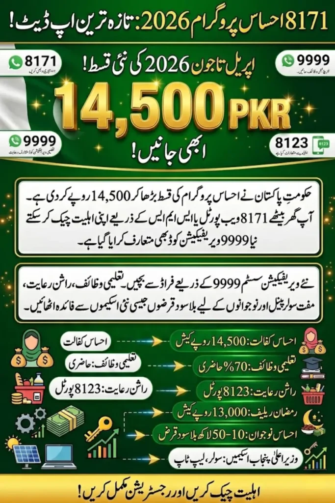 8171 Web Portal Latest Update for New Payment – Ehsaas