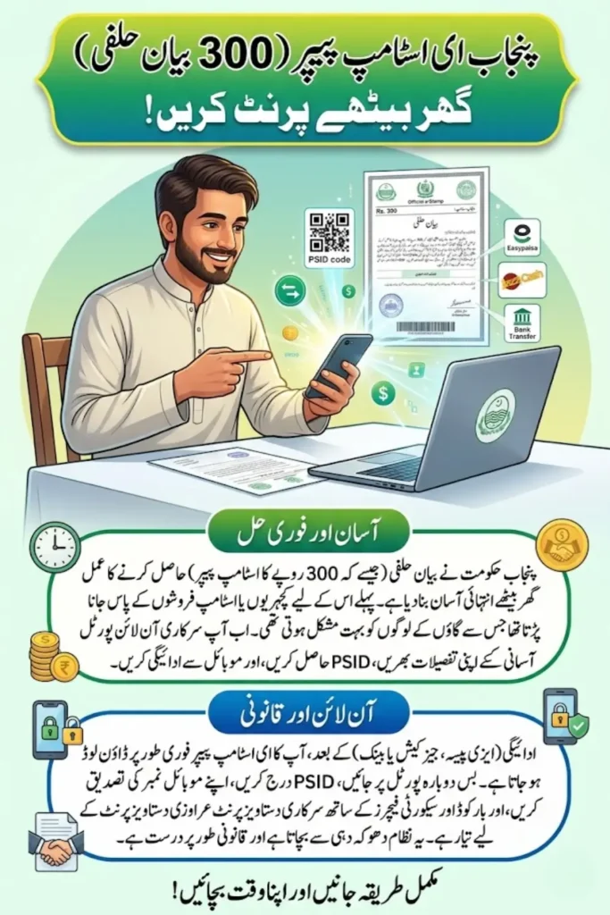 How to Print Punjab Government e-Stamp Paper (Rs. 300 Affidavit) Online from Home or Office