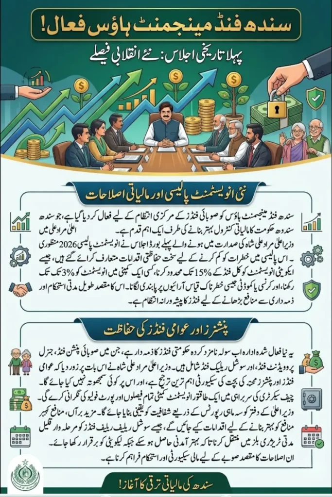 Sindh Fund Management House Activated: First Board Meeting Approves New Investment Policy and Financial Reforms