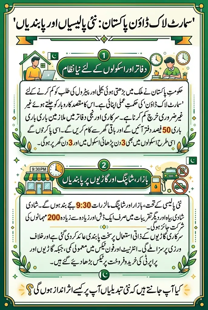 Smart Lockdown Pakistan Hybrid Work Policy, Fuel Savings Measures, and New Restrictions Explained
