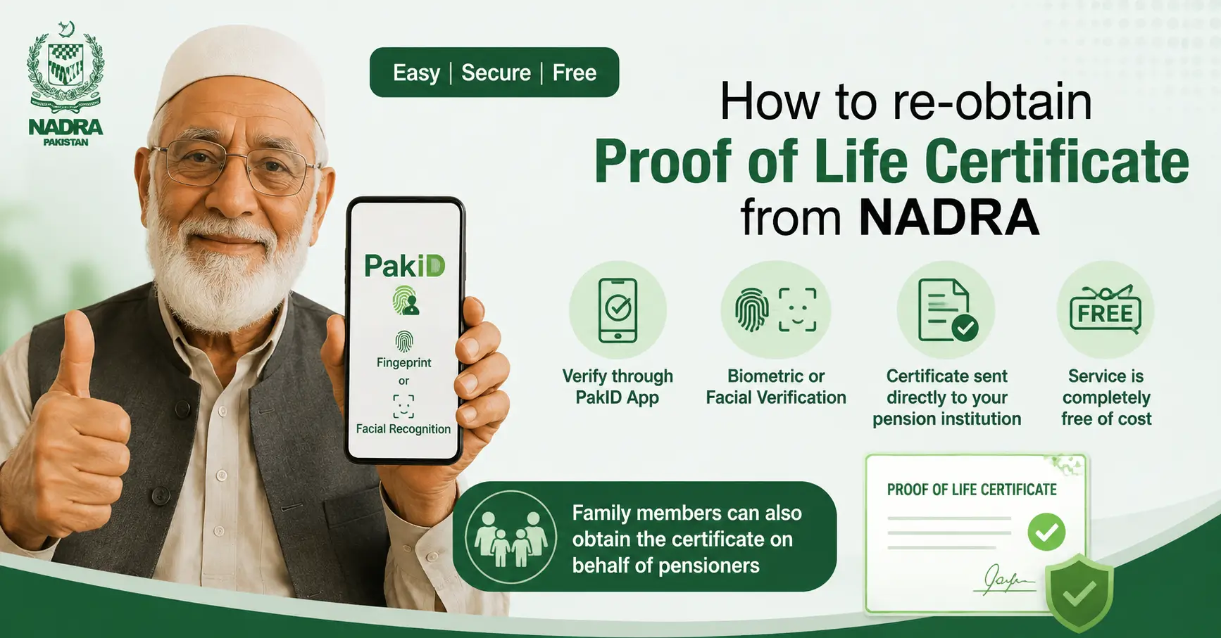 NADRA Explains How Pensioners Can Re-Obtain Proof of Life Certificate