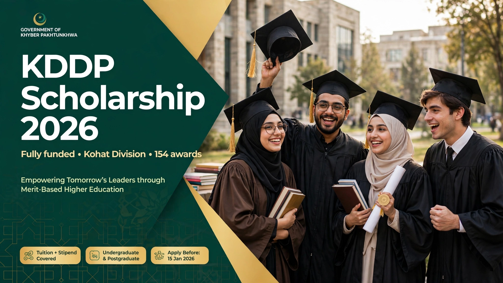 KDDP scholarship 2026 Kohat division fully funded apply